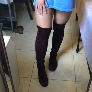 Stuart Weitzman 5050 Boot Burgundy Suede